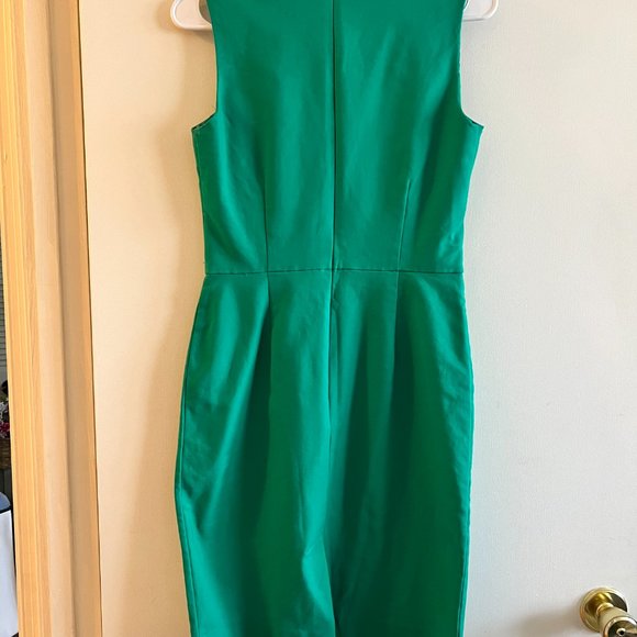 Banana Republic Sqaure Neck Green Dress Size 2 - Picture 3 of 5